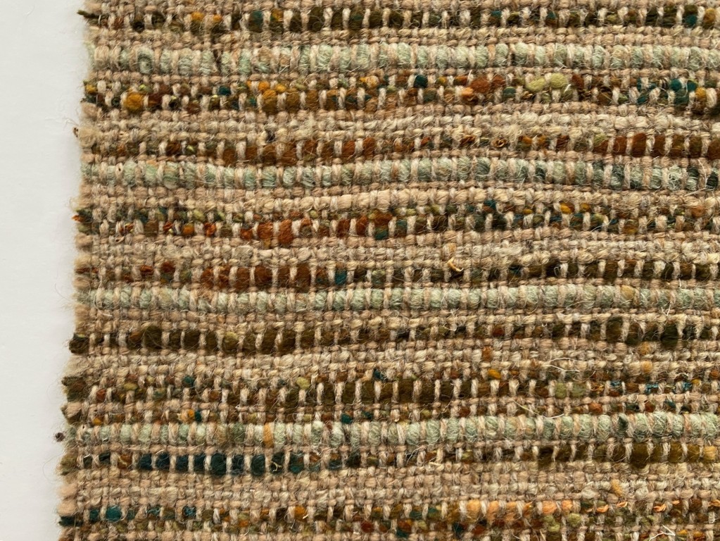 Fanny Aronsen upholstery fabric: beige, green, orange, blue, brown