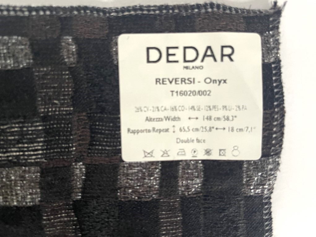 Dedar Milano Reversi Onyx black, brown and silver
