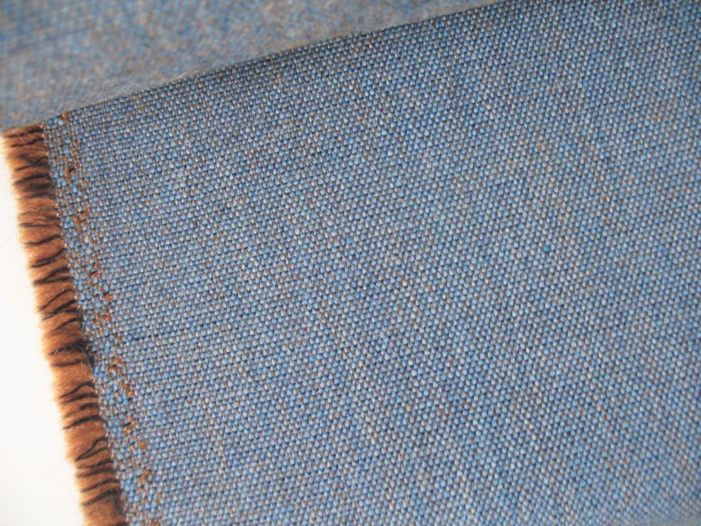Kvadrat Canvas 2 734 – 168 x 143 cm – blue and camel brown melange