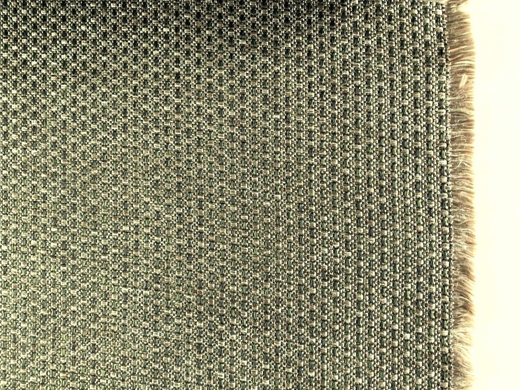 Green beige patterned upholstery fabric