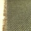 Green beige patterned upholstery fabric