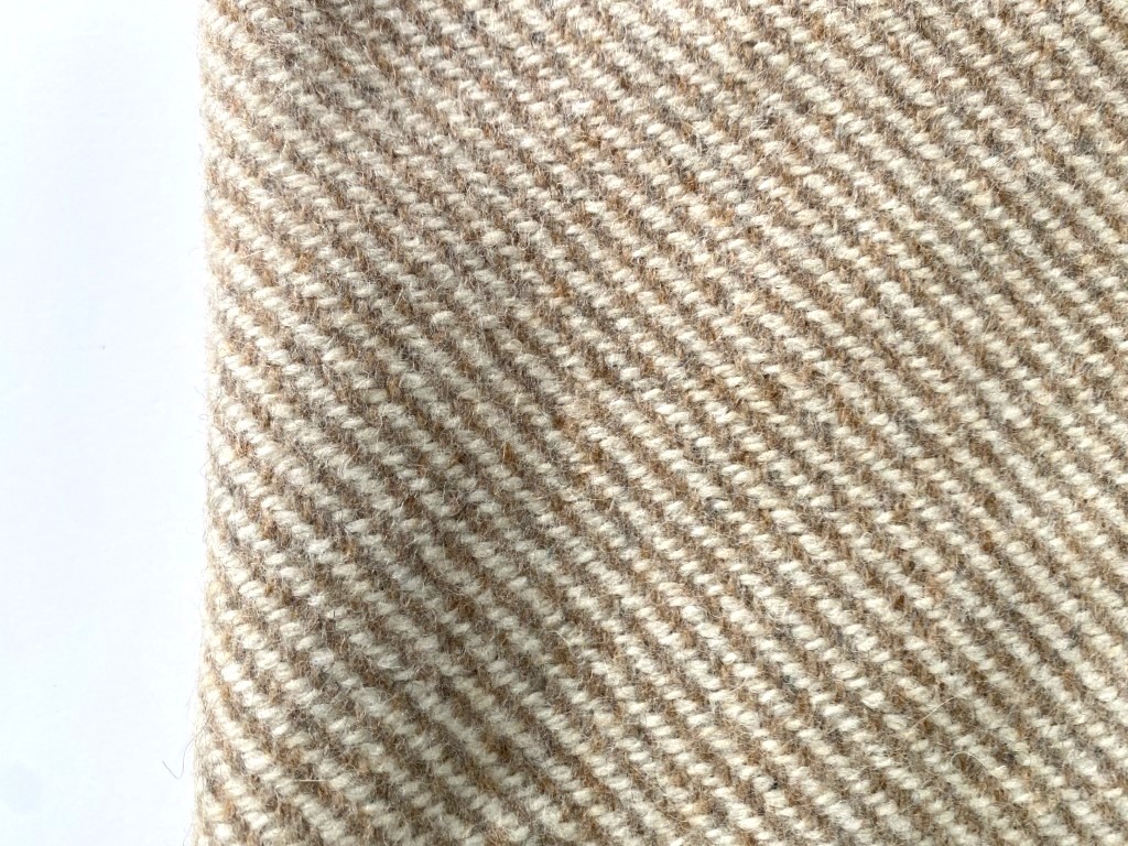 Upholstery fabric diagonal cream light brown