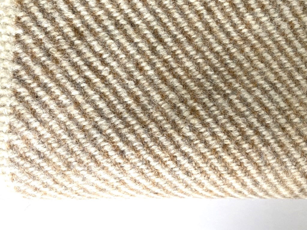 Upholstery fabric diagonal cream light brown