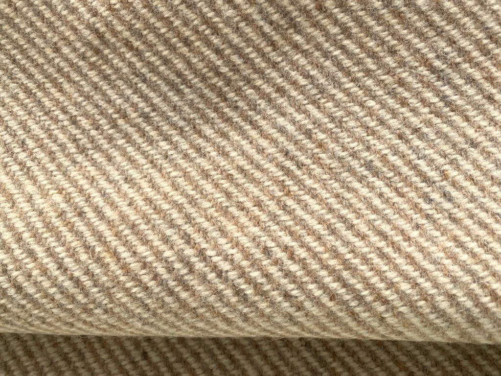 Upholstery fabric diagonal cream light brown