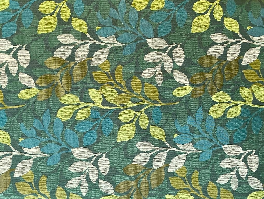 Saum & Viebahn Belvedere Classic Yellow 140 yellow and green leaf pattern