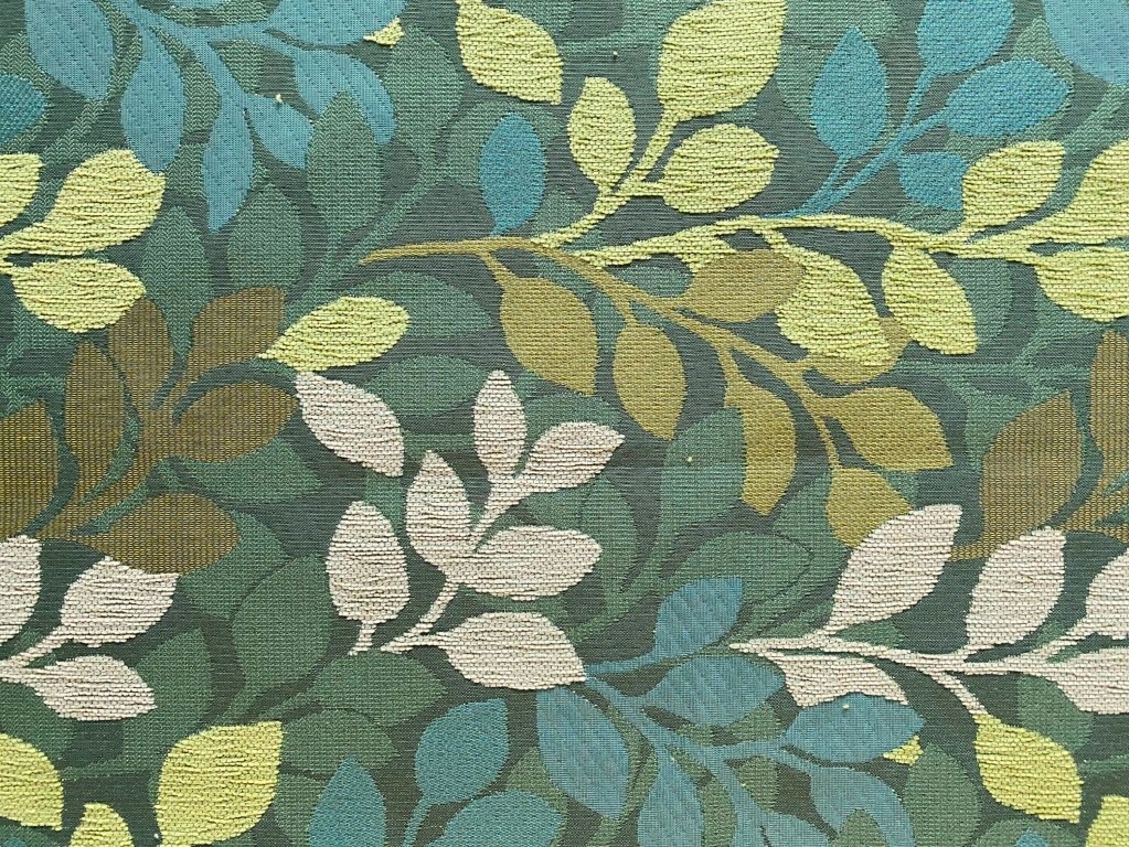 Saum & Viebahn Belvedere Classic Yellow 140 yellow and green leaf pattern