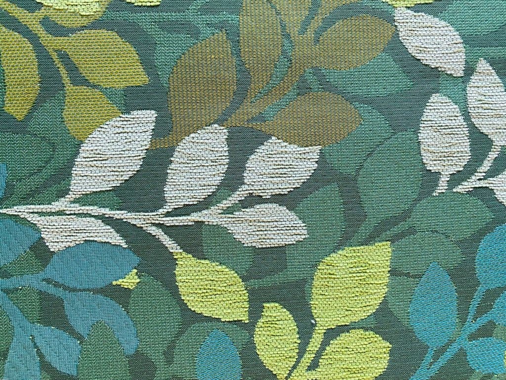 Saum & Viebahn Belvedere Classic Yellow 140 yellow and green leaf pattern