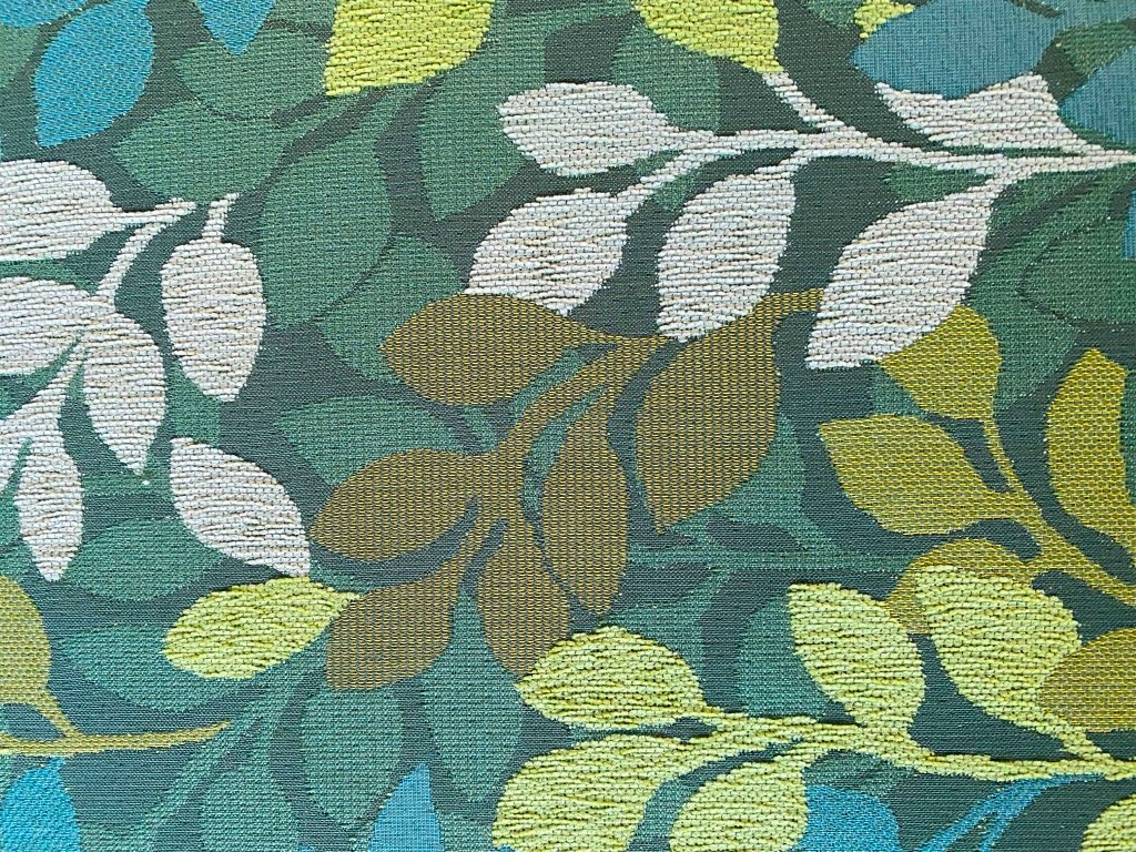 Saum & Viebahn Belvedere Classic Yellow 140 yellow and green leaf pattern