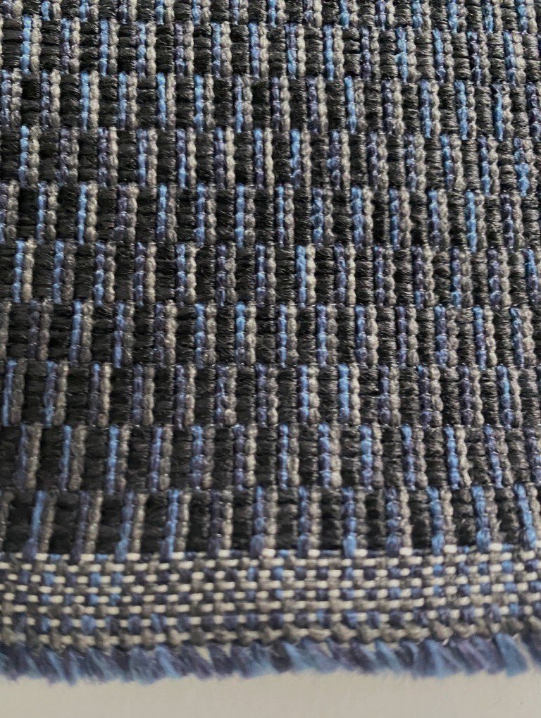 De Ploeg Cane blue, grey, black pattern