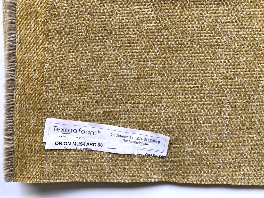 Textaafoam Orion Mustard 06 ochre-yellow grey