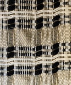 Kvadrat Sahco curtain fabric cream white gold black