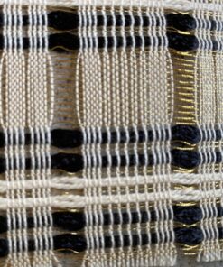 Kvadrat Sahco curtain fabric cream white gold black