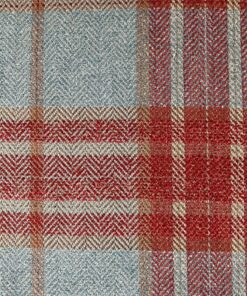 Colefax and Fowler Dunmore Check Magnus Checks diamond pattern in red, light blue and cream