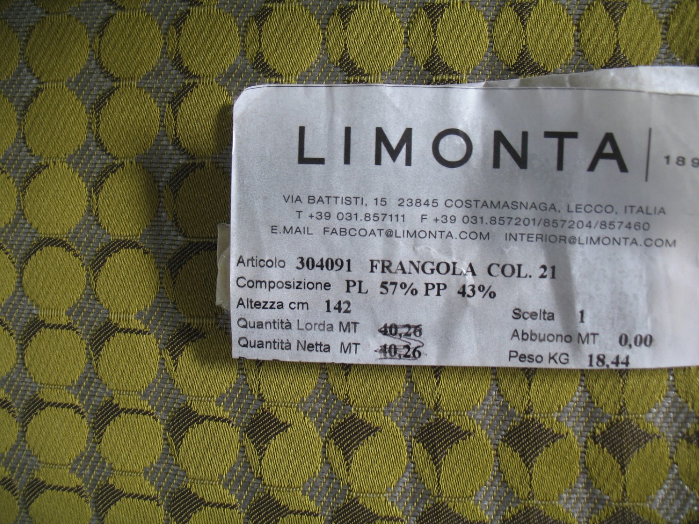 Limonta Frangola 21 green-yellow