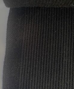 Black corduroy upholstery fabric