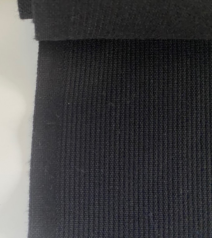 Black corduroy upholstery fabric