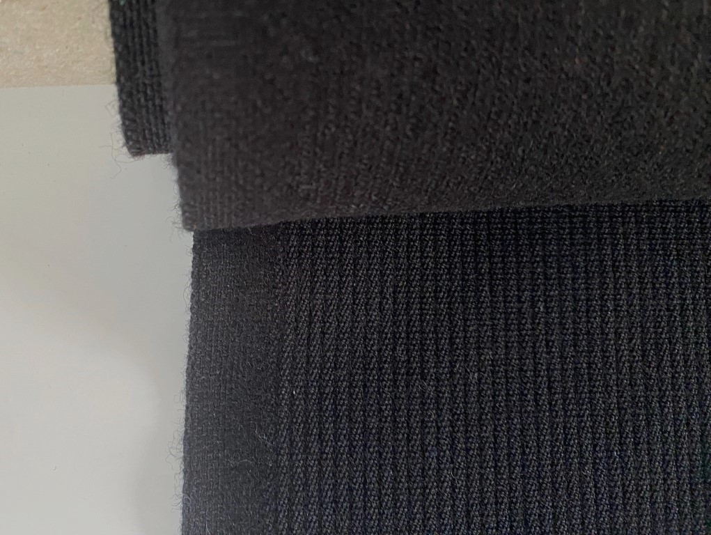 Black corduroy upholstery fabric