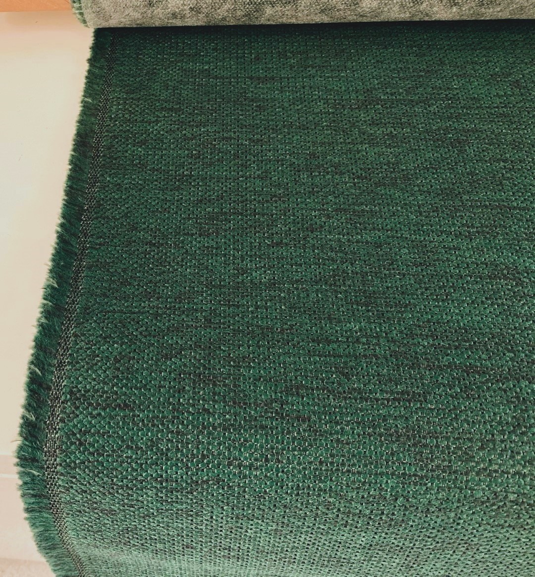 Furniture fabric dark green grey