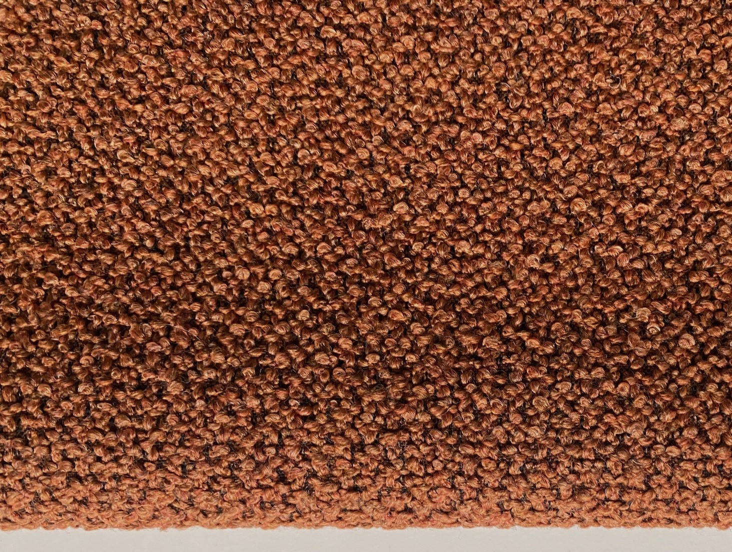furniture fabric Jupiter burnt orange bouclé